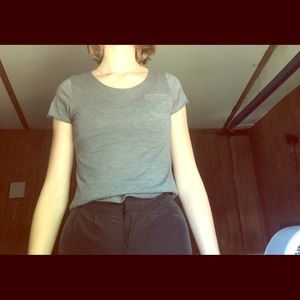 Gray crop top